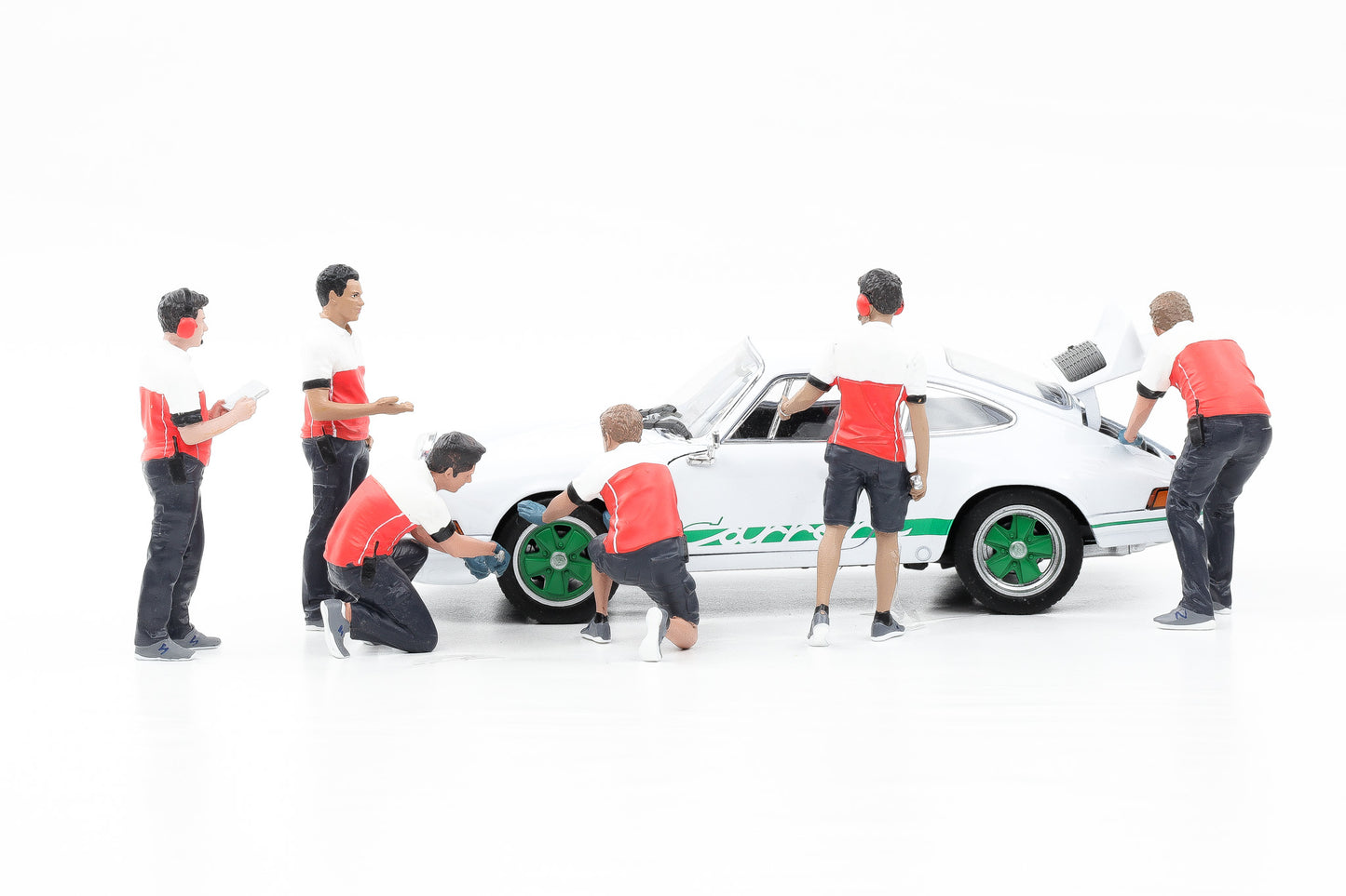 1:24 Figur Race Crew Pit Stop Mechaniker Racing Figuren American Diorama