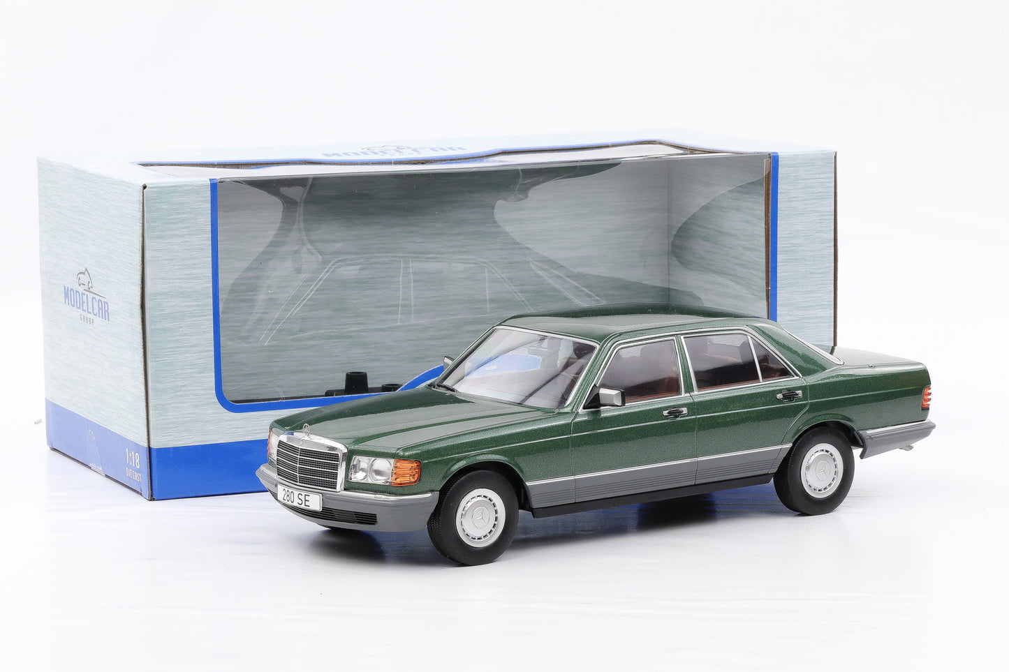 1:18 MCG Mercedes Benz 280 SE S-Klasse W126 1979 dunkelgrün metallic