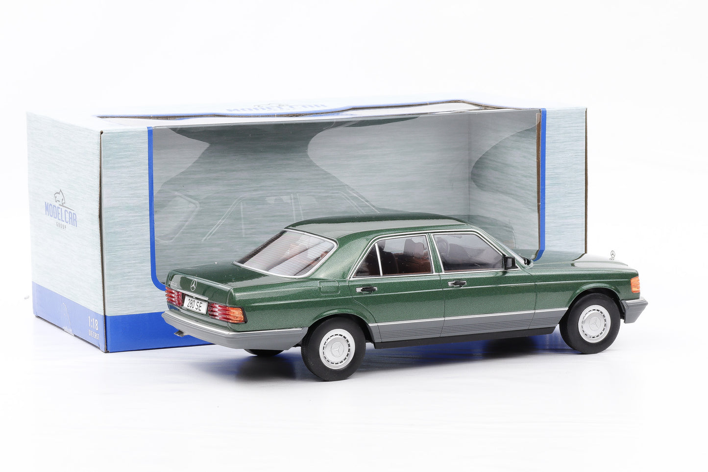 1:18 MCG Mercedes Benz 280 SE S-Klasse W126 1979 dunkelgrün metallic