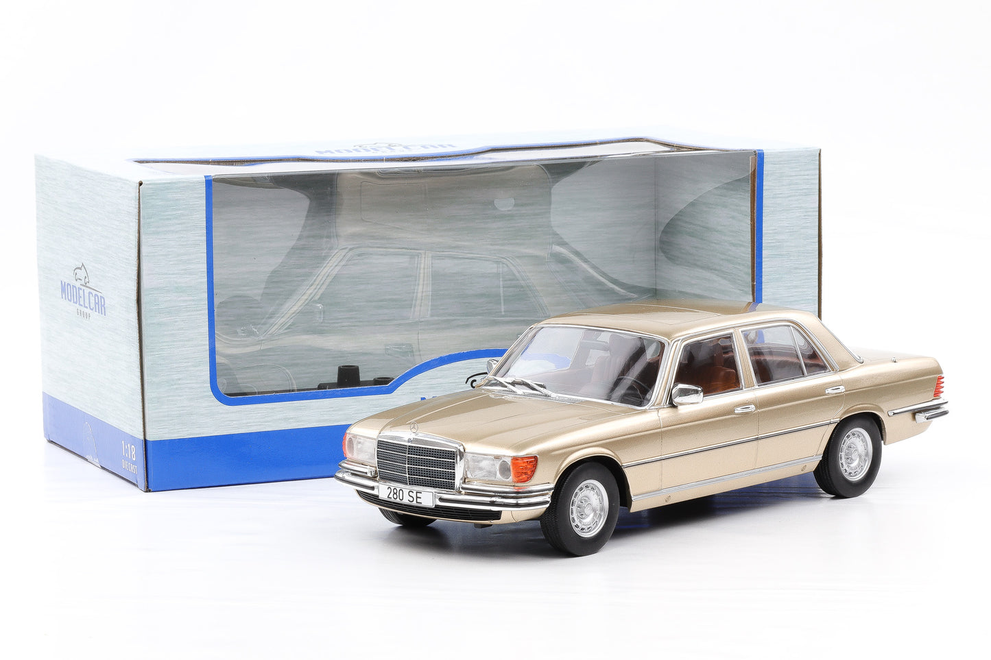 1:18 MCG Mercedes Benz 280 SE S-Klasse W116 1972 beige metallic