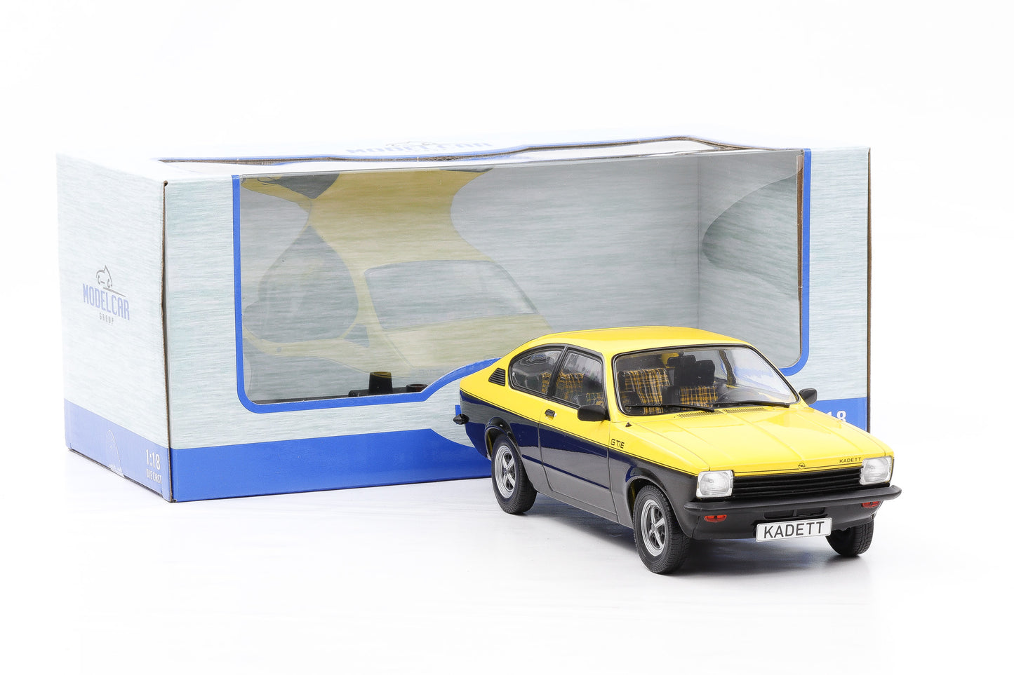 1:18 Opel Kadett C Coupe GT/E Sport gelb schwarz 1986 MCG