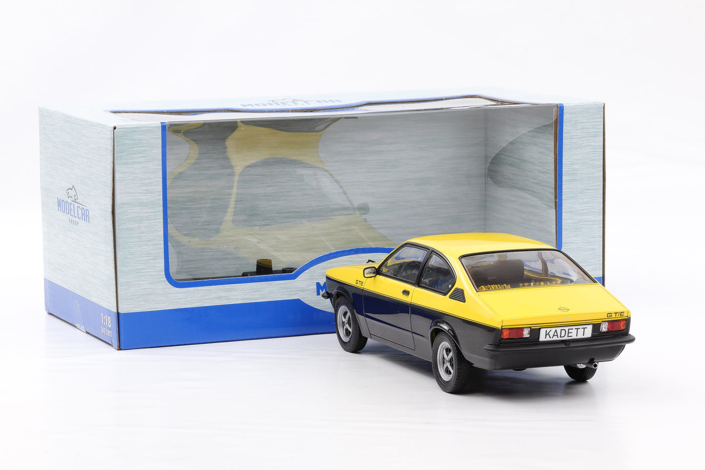 1:18 Opel Kadett C Coupe GT/E Sport gelb schwarz 1986 MCG