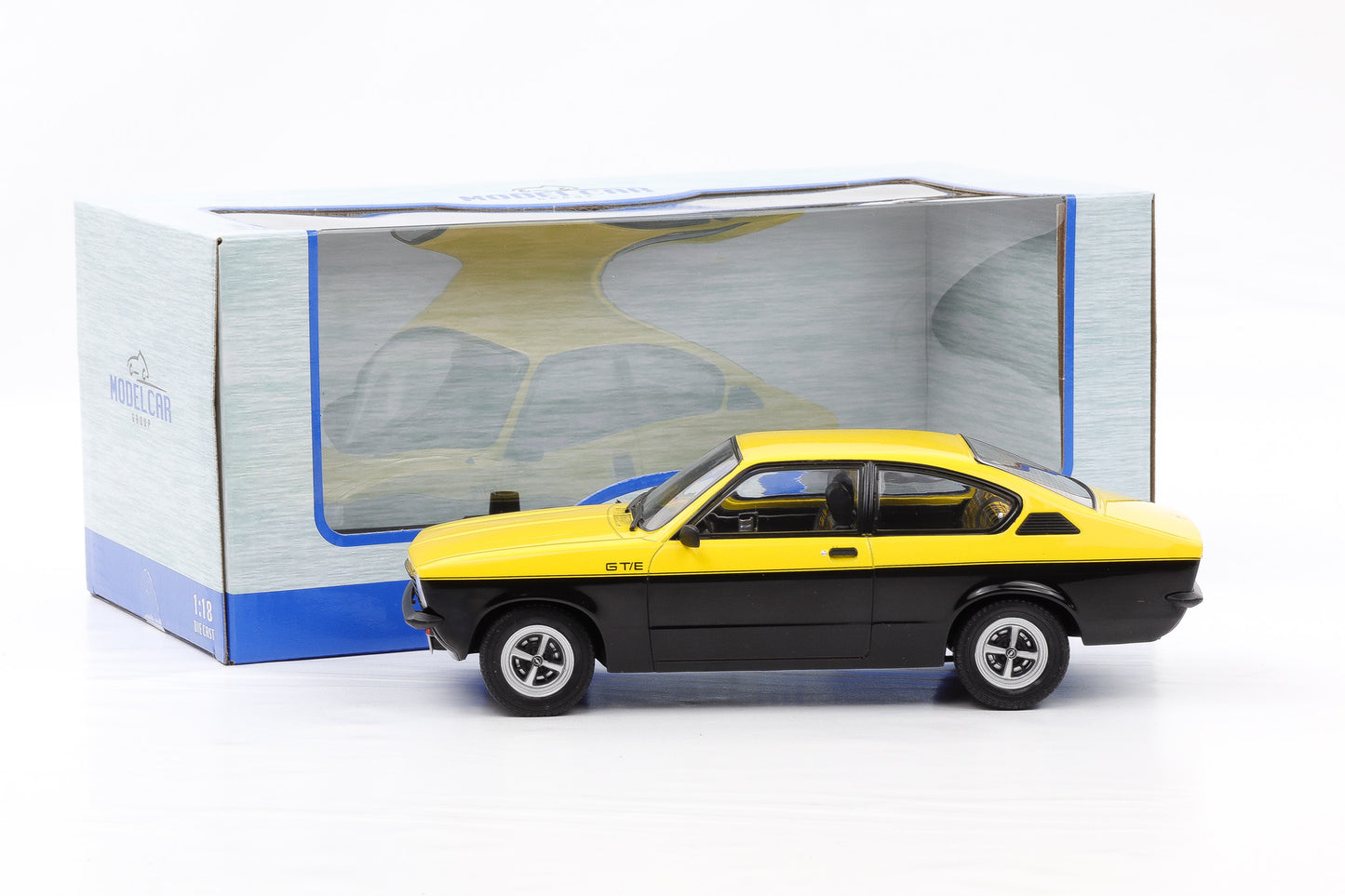 1:18 Opel Kadett C Coupe GT/E Sport gelb schwarz 1986 MCG