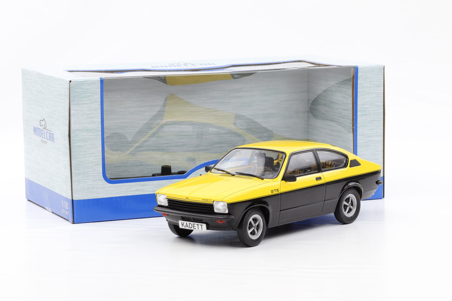 1:18 Opel Kadett C Coupe GT/E Sport gelb schwarz 1986 MCG