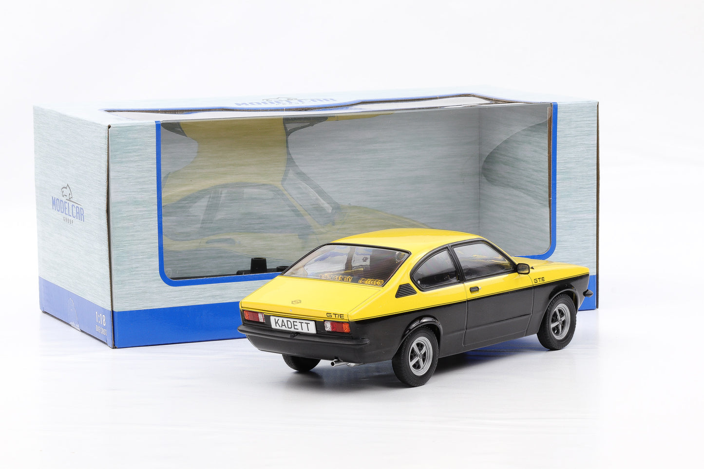 1:18 Opel Kadett C Coupe GT/E Sport gelb schwarz 1986 MCG