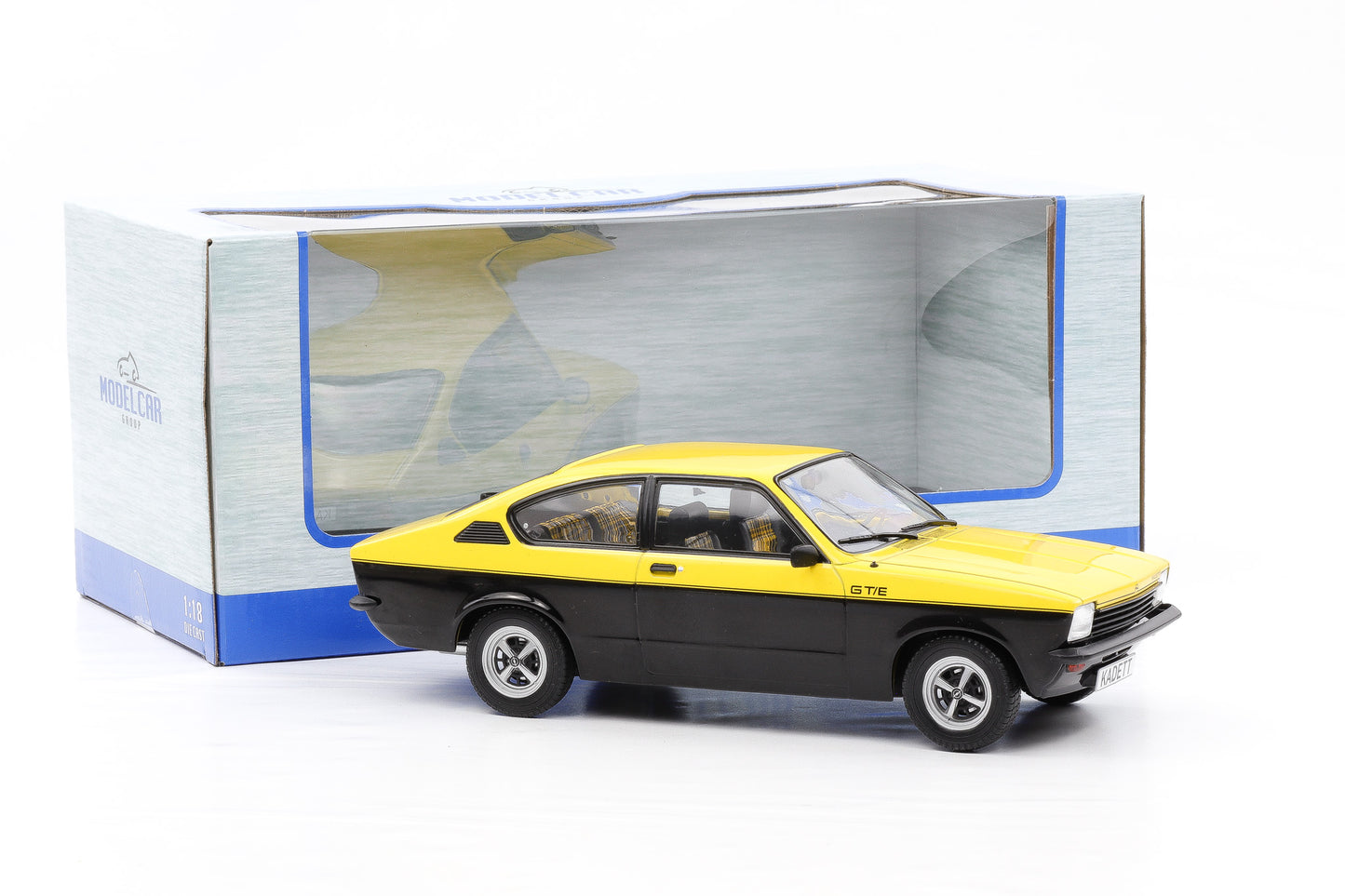 1:18 Opel Kadett C Coupe GT/E Sport gelb schwarz 1986 MCG