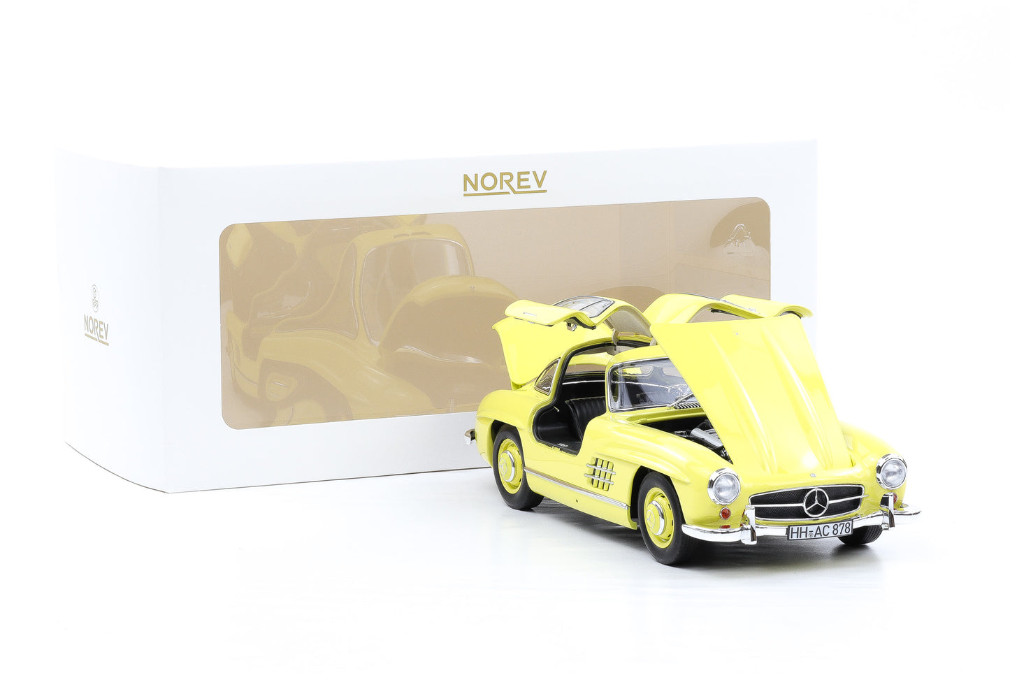 1:18 Norev Mercedes-Benz 300 SL W198 1954 Fantasy Yellow 183853 200pcs