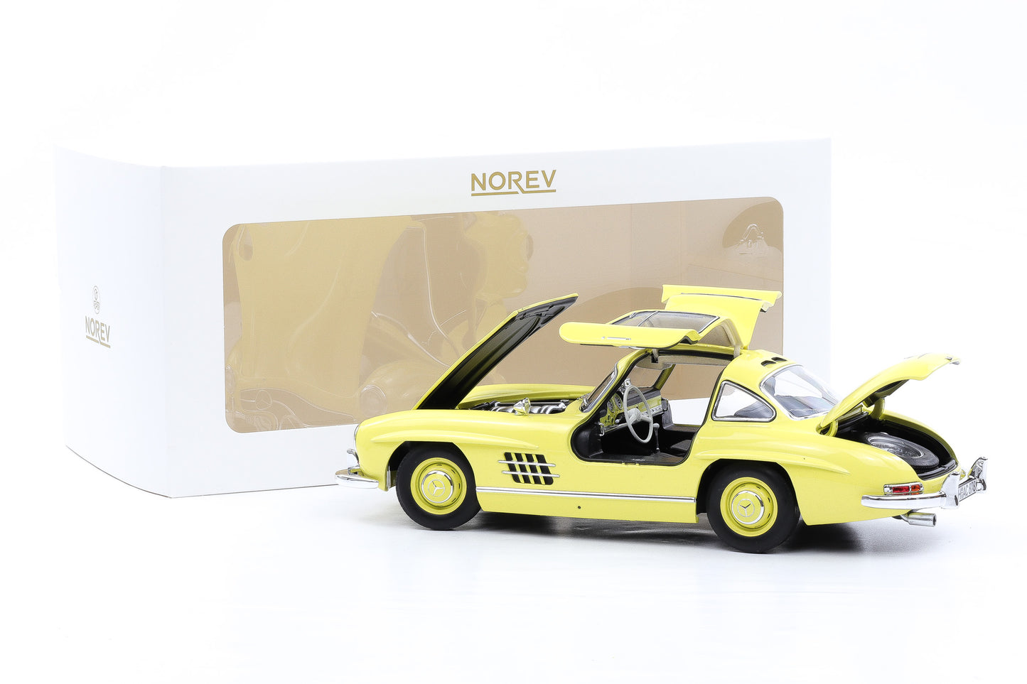1:18 Norev Mercedes-Benz 300 SL W198 1954 Fantasy Yellow 183853 200pcs