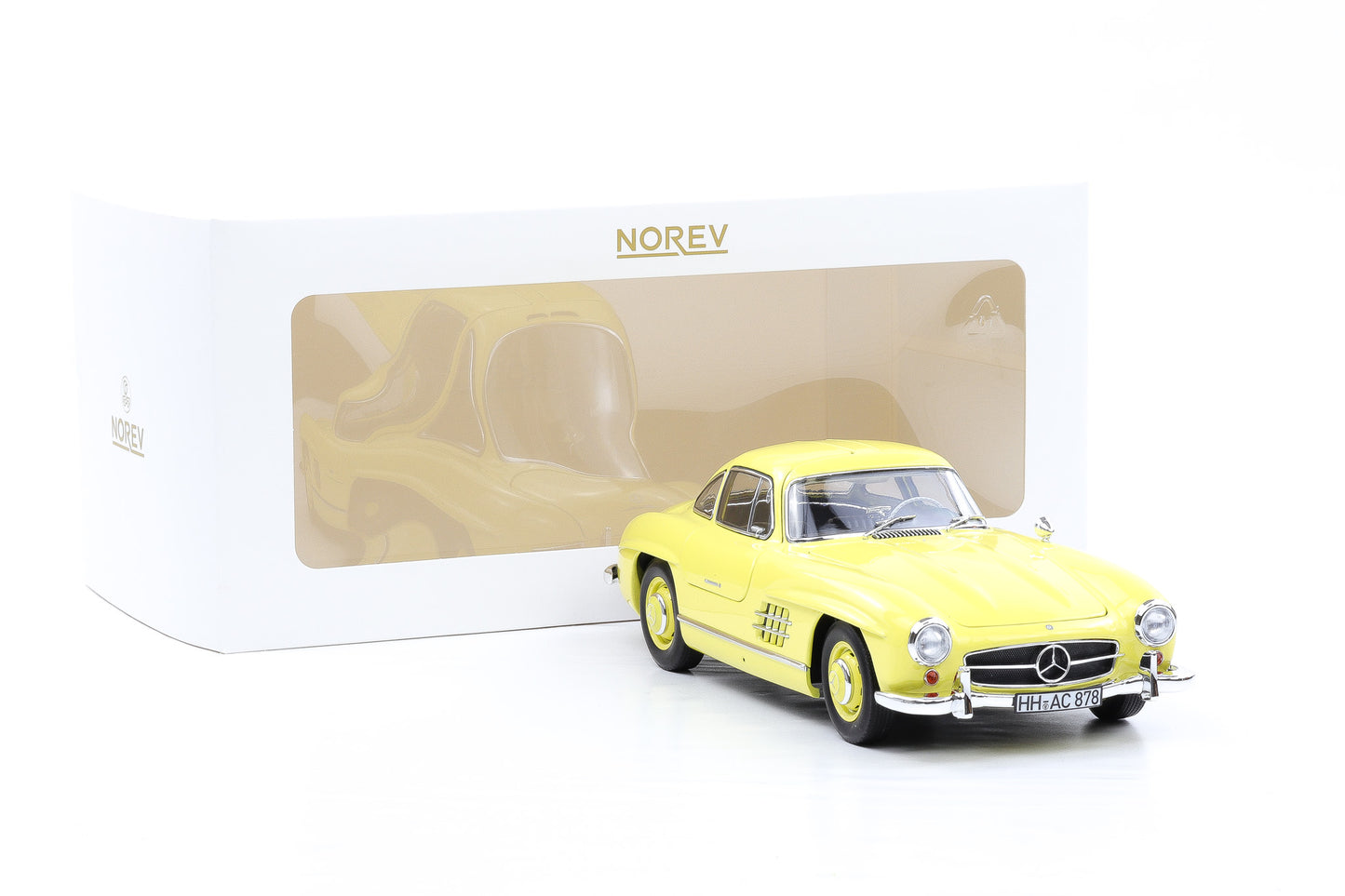 1:18 Norev Mercedes-Benz 300 SL W198 1954 Fantasy Yellow 183853 200pcs