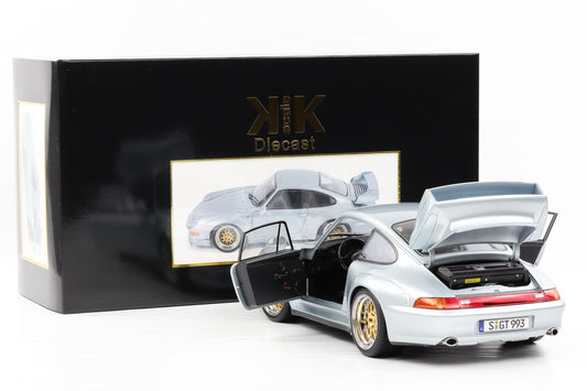 1:12 KK Scale Porsche 911 993 GT2 1996 silber mit BBS Felgen / Diecast