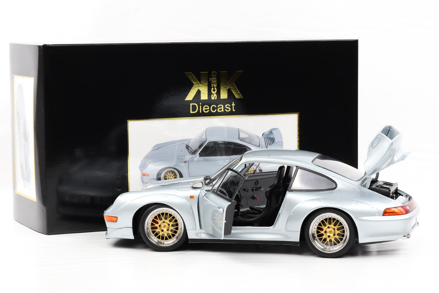 1:12 KK Scale Porsche 911 993 GT2 1996 silber mit BBS Felgen / Diecast
