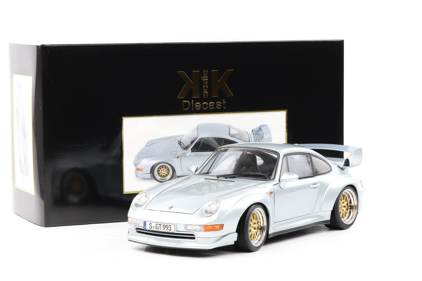 1:12 KK Scale Porsche 911 993 GT2 1996 silber mit BBS Felgen / Diecast