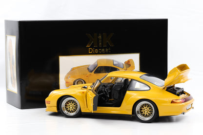 1:12 KK Scale Porsche 911 993 GT2 1996 speedgelb mit BBS Felgen / Diecast