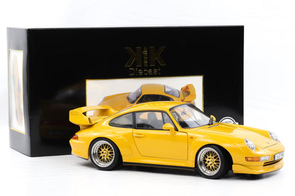 1:12 KK Scale Porsche 911 993 GT2 1996 speedgelb mit BBS Felgen / Diecast