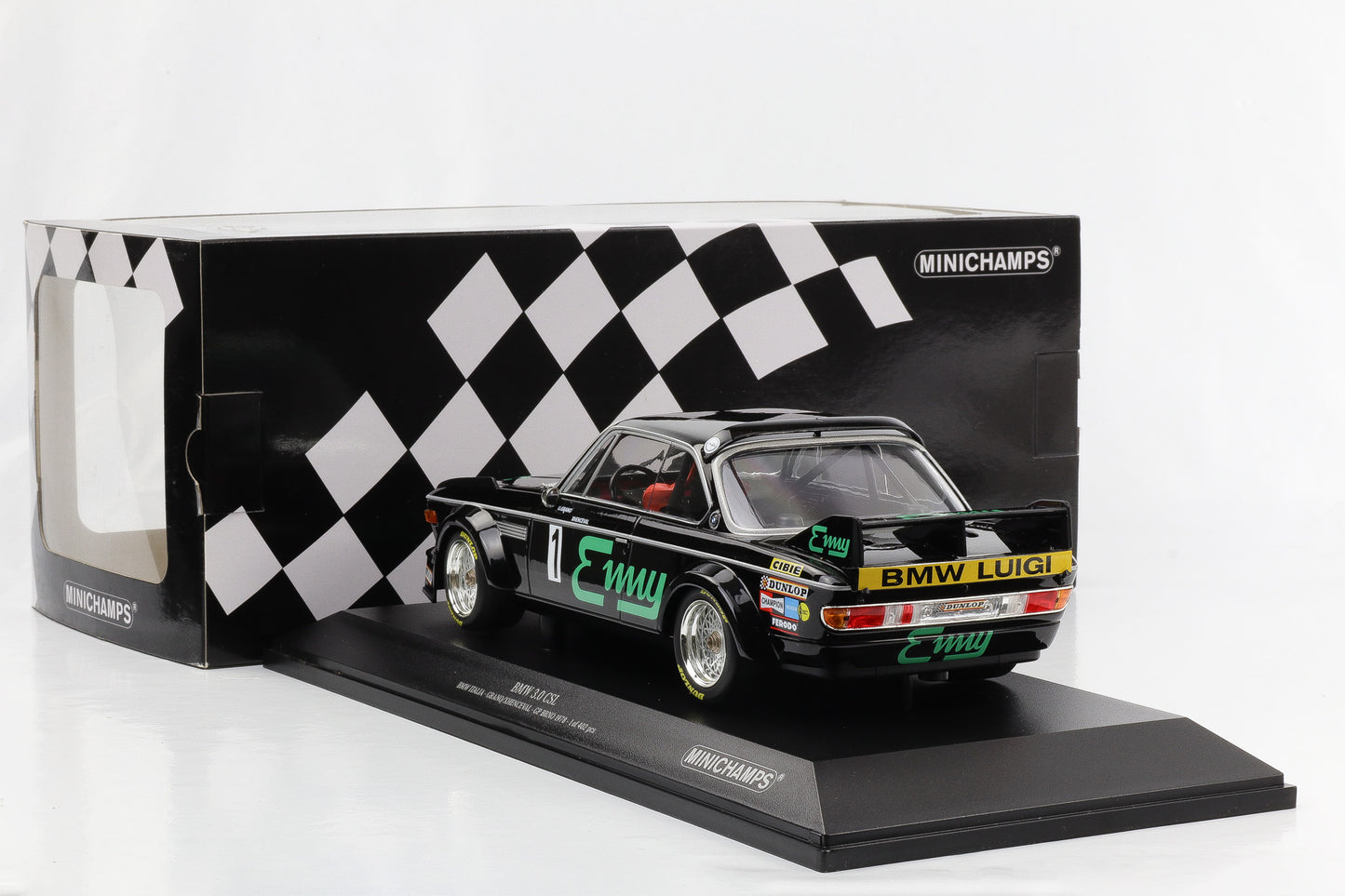 1:18 BMW 3.0 CSL E9 ITALIA #1  Grano Xhenceval GP BRNO 1978 Minichamps