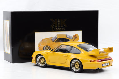 1:12 KK Scale Porsche 911 993 GT2 1996 speedgelb mit BBS Felgen / Diecast