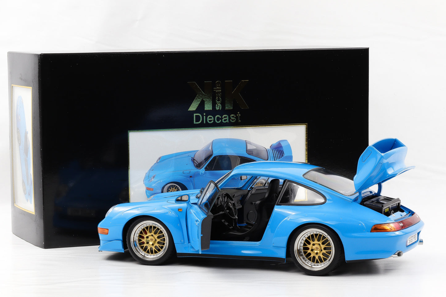1:12 KK Scale Porsche 911 993 GT2 1996 blau mit BBS Felgen / Diecast