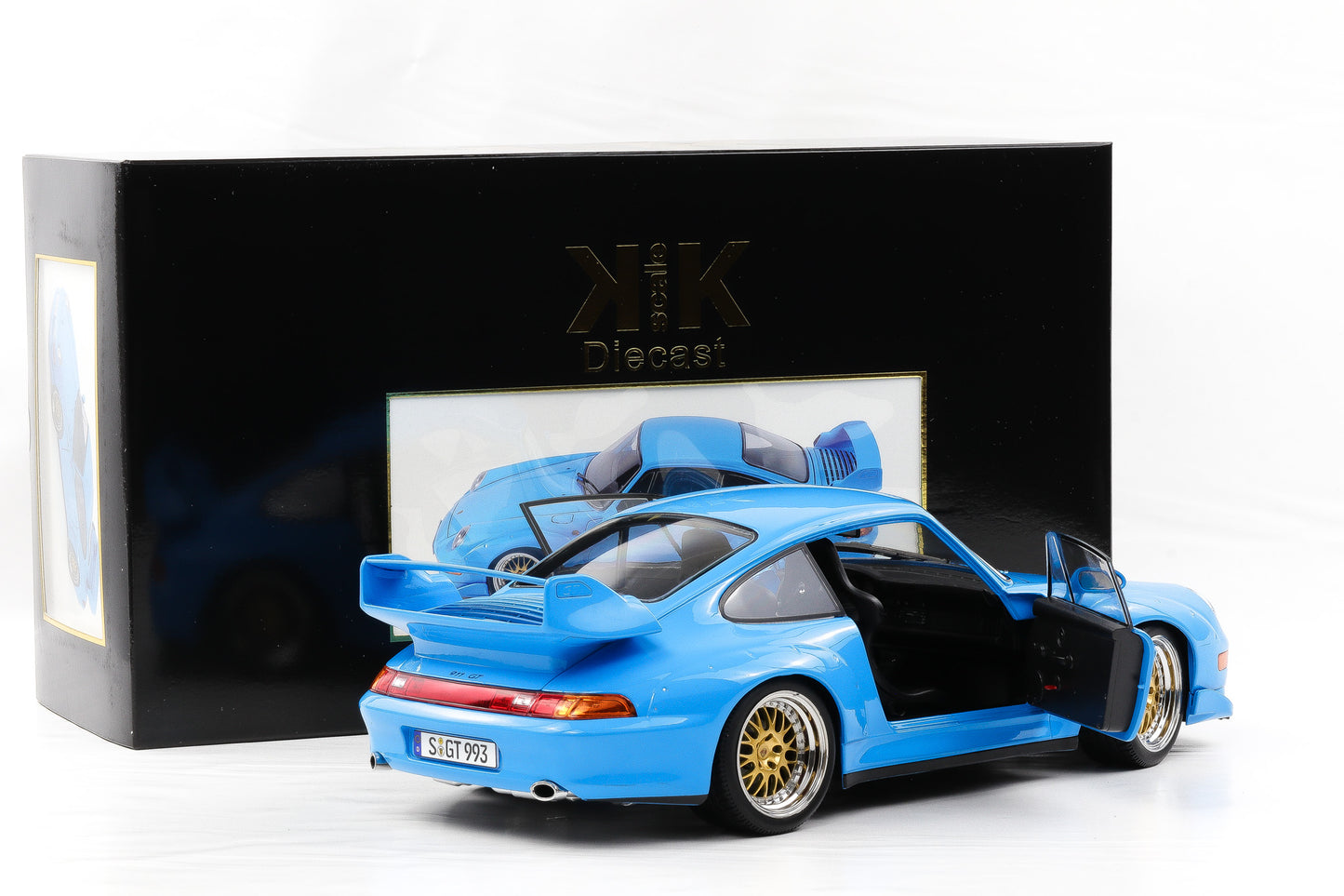 1:12 KK Scale Porsche 911 993 GT2 1996 blau mit BBS Felgen / Diecast