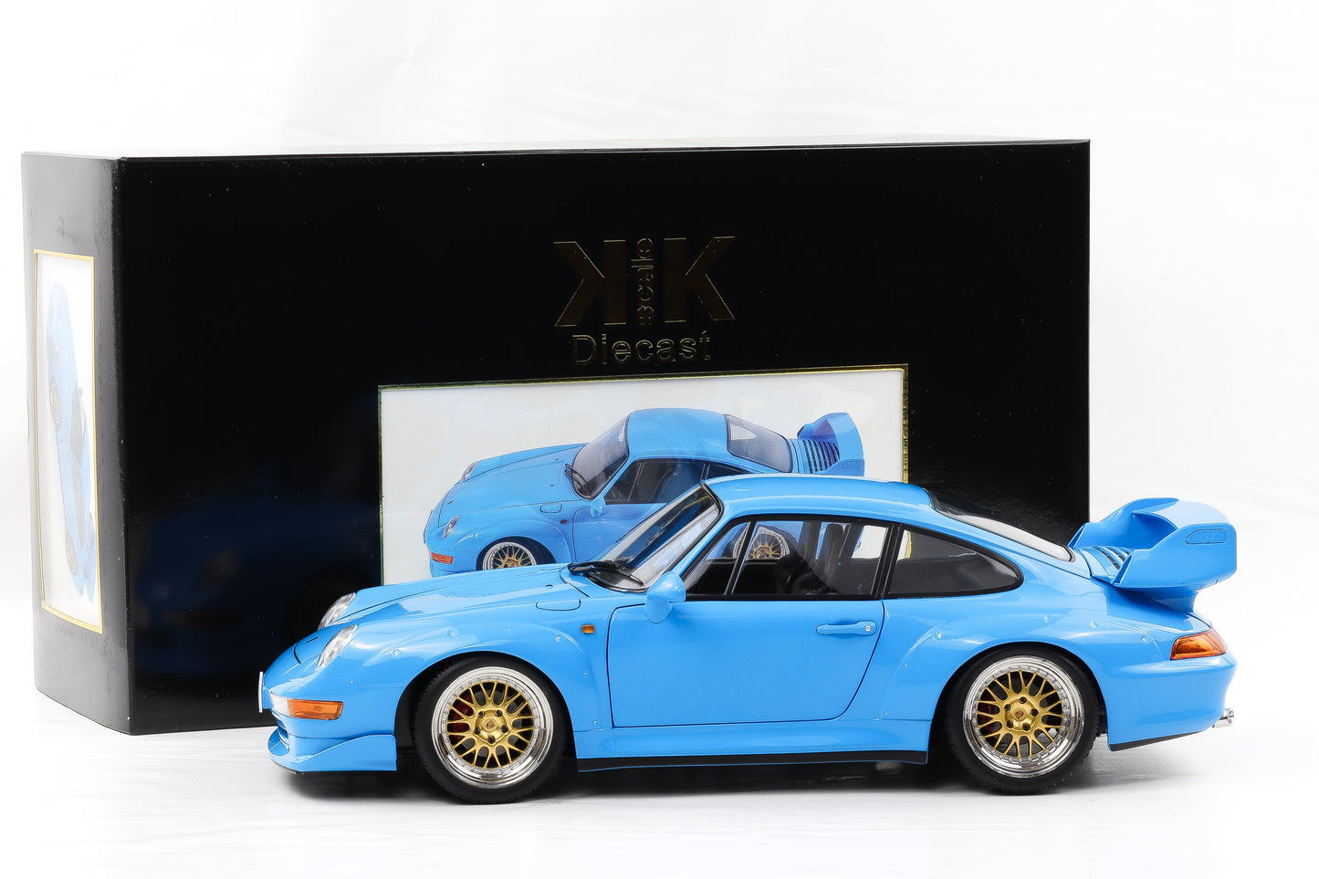 1:12 KK Scale Porsche 911 993 GT2 1996 blau mit BBS Felgen / Diecast
