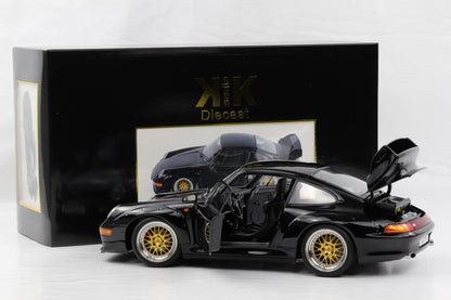 1:12 KK Scale Porsche 911 993 GT2 1996 schwarz BBS Felgen / opening parts