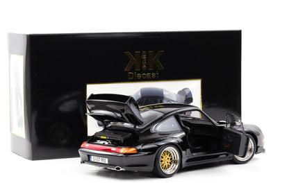 1:12 KK Scale Porsche 911 993 GT2 1996 schwarz BBS Felgen / opening parts