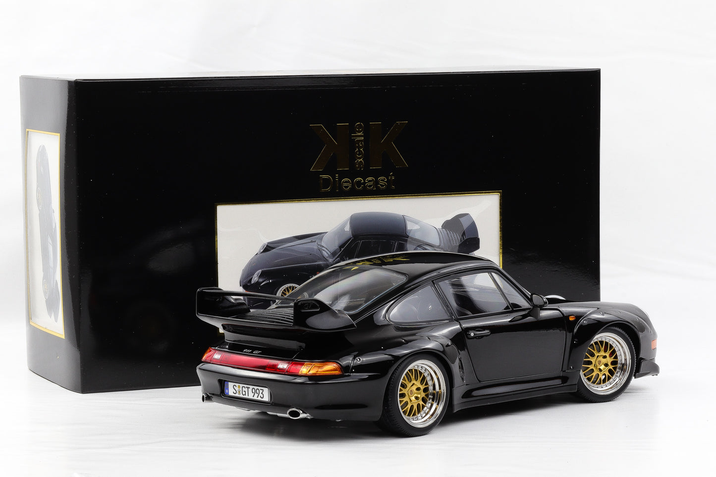 1:12 KK Scale Porsche 911 993 GT2 1996 schwarz BBS Felgen / opening parts