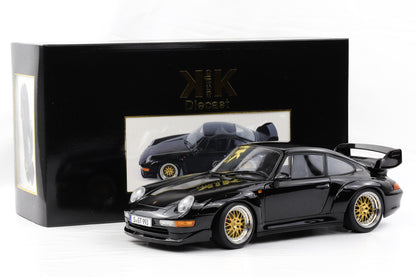 1:12 KK Scale Porsche 911 993 GT2 1996 schwarz BBS Felgen / opening parts