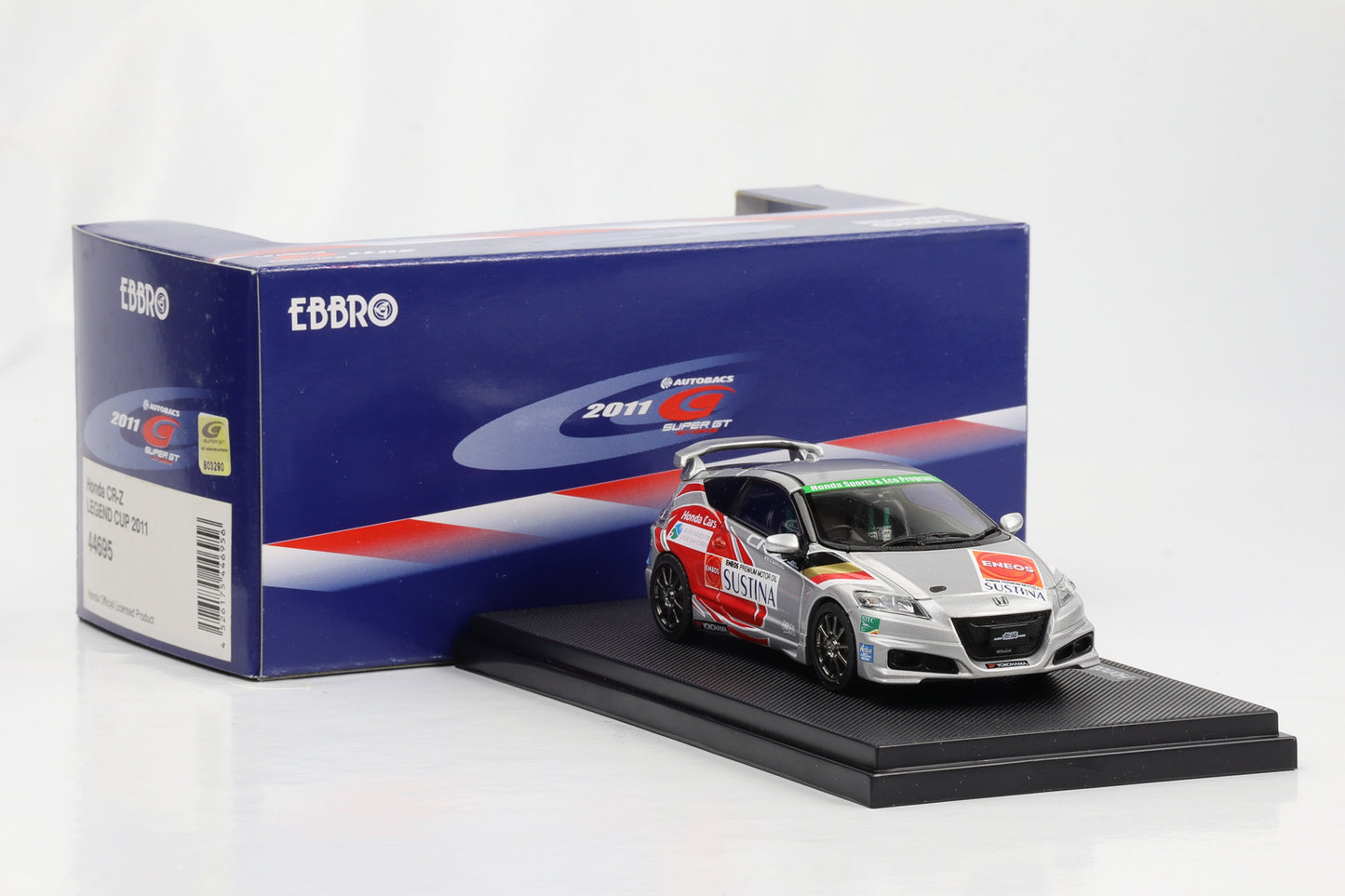 1:43 Ebbro Honda CR-Z Legend Cup 2011 silber diecast