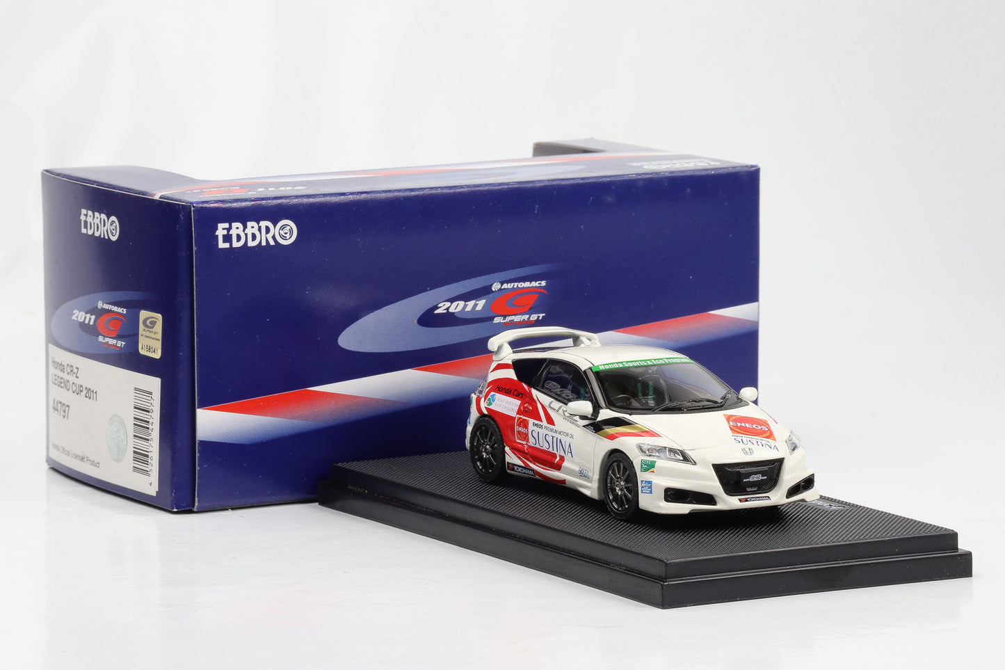 1:43 Ebbro Honda CR-Z Legend Cup 2011 weiß diecast