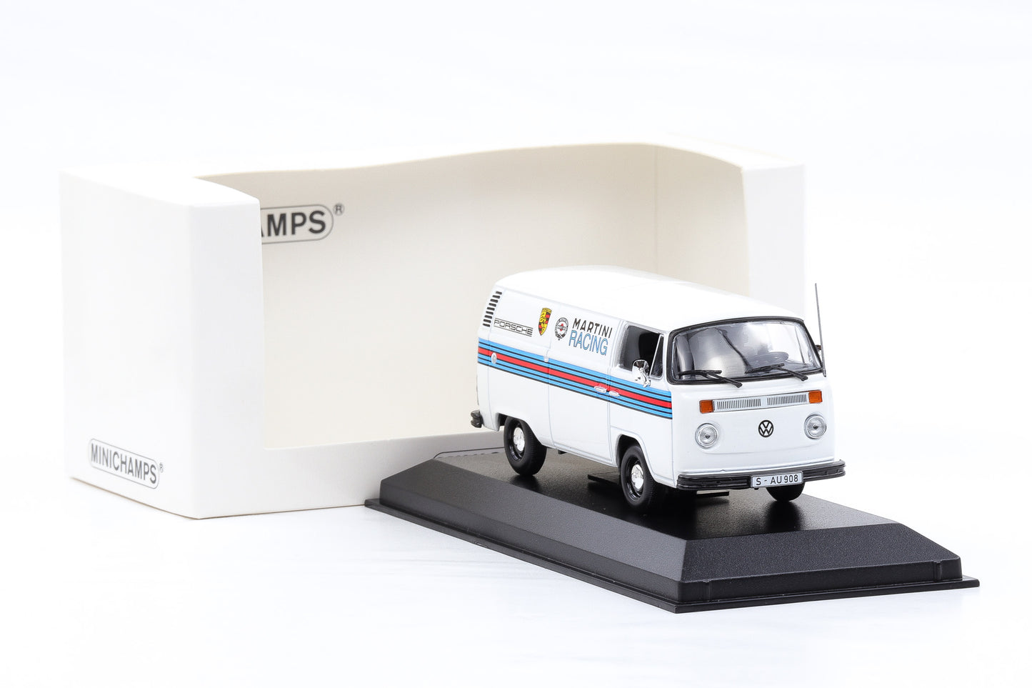 1:43 Minichamps Volkswagen VW T2 weiss Porsche Martini Racing 1972