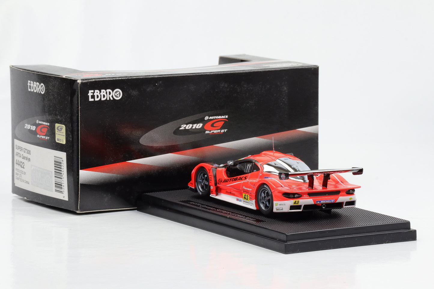 1:43 Ebbro Arta Garaiya Super GT300 2010 #43 M. Nitta, S. Tagaki diecast