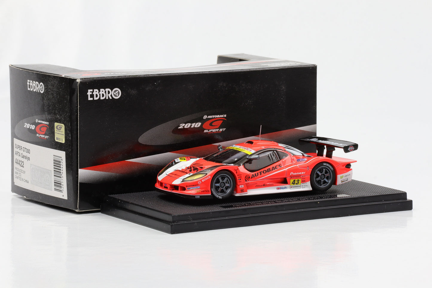 1:43 Ebbro Arta Garaiya Super GT300 2010 #43 M. Nitta, S. Tagaki diecast