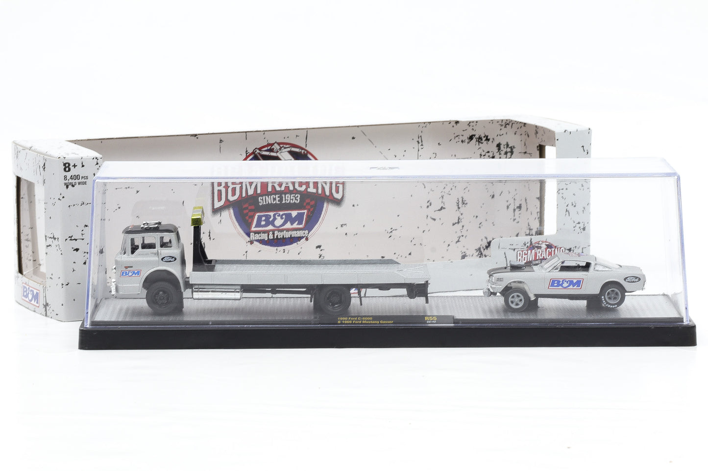 1:64 M2 Ford C-8000 1990 & Ford Mustang Gasser 1966
