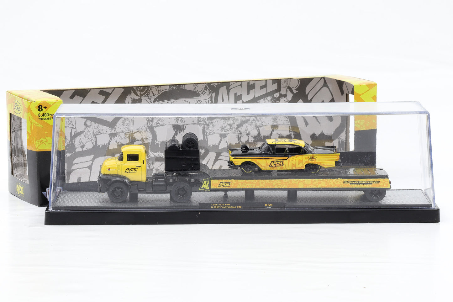 1:64 M2 Ford COE 1956 & 1957 Ford Fairlaine 500 ACCEL
