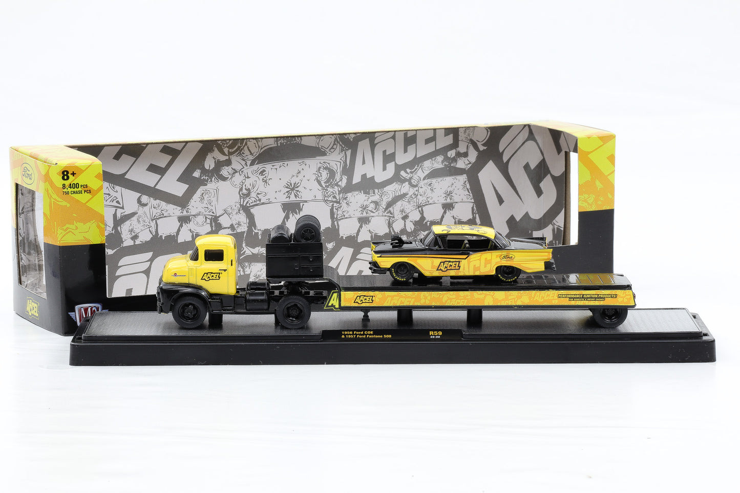 1:64 M2 Ford COE 1956 & 1957 Ford Fairlaine 500 ACCEL