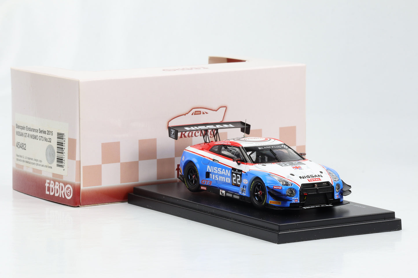 1:43 Ebbro Nissan GT-R Nismo GT3 Blancpain Endurance Series 2015 diecast