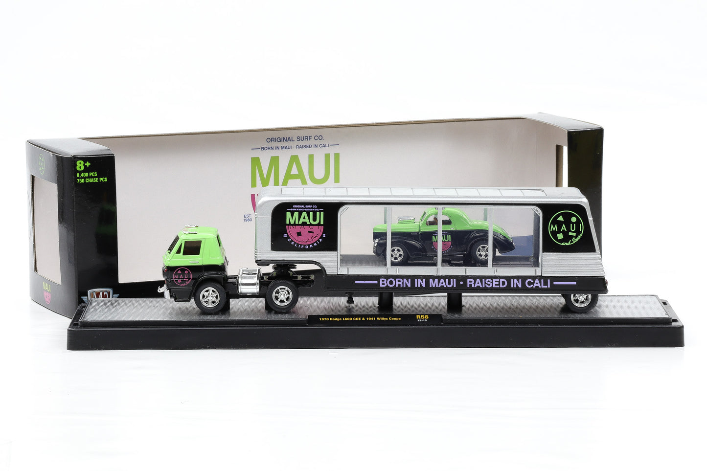 1:64 M2 1970 Dodge L600 COE & 1941 Willys Coupe MAUI