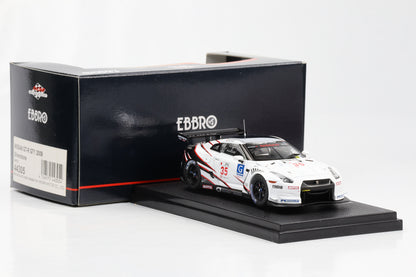 1:43 Ebbro Nissan GT-R GT1 2009 Silverstone weiß #35 M. Krumm D. Turner diecast