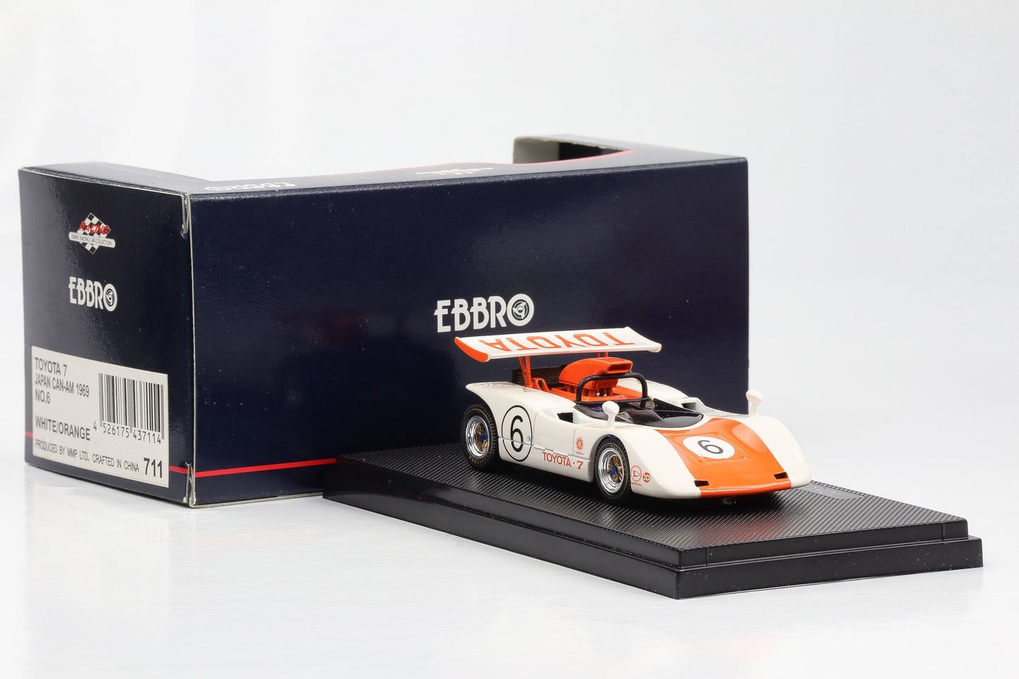 1:43 Ebbro Toyota 7 Japan Can Am 1969 #6 weiß-orange diecast