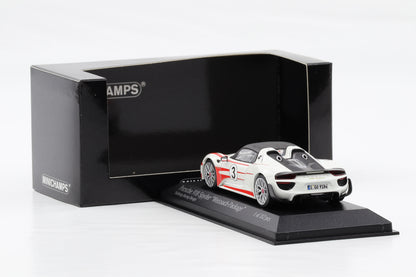 1:43 Minichamps Porsche 918 Spyder Weissach Package 2015 Salzburg Racing