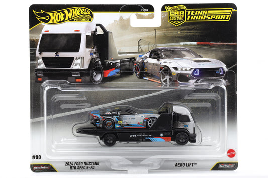 1:64 Hot Wheels Premium 2026 Team Transport JHX92 Ford Mustang RTR  Aero Lift