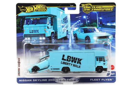 1:64 Hot Wheels Premium Team Transport Nissan Skyline 2000 GT-R LBWK Fleet Flyer