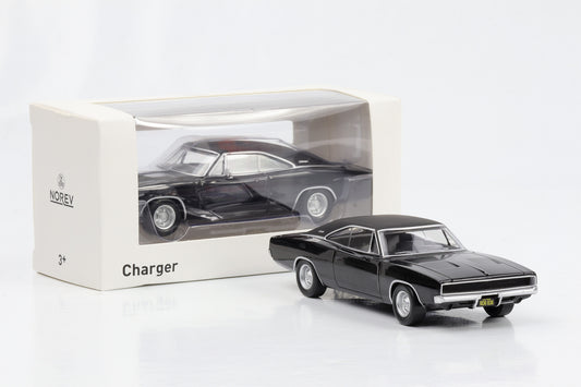 1:43 Dodge Charger 1969 like Bullit Movie car schwarz 1:43 Norev Jet Car