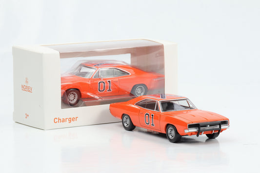 1:43 Dodge Charger 1969 General Lee Movie car orange 1:43 Norev Jet Car