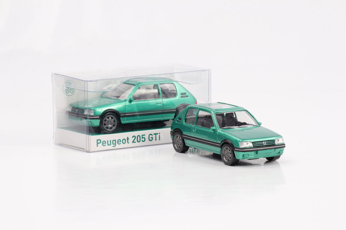 1:43 Peugeot 205 GTI 1992 grün metallic Norev Jet Car 471717 diecast