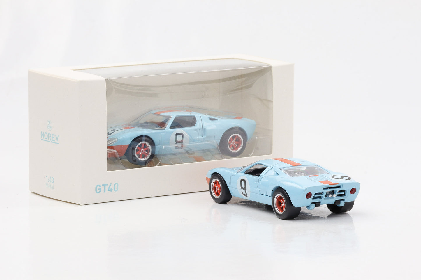 Ford GT40 24H Le Mans #9 1966 hellblau Norev Jet Car 270567