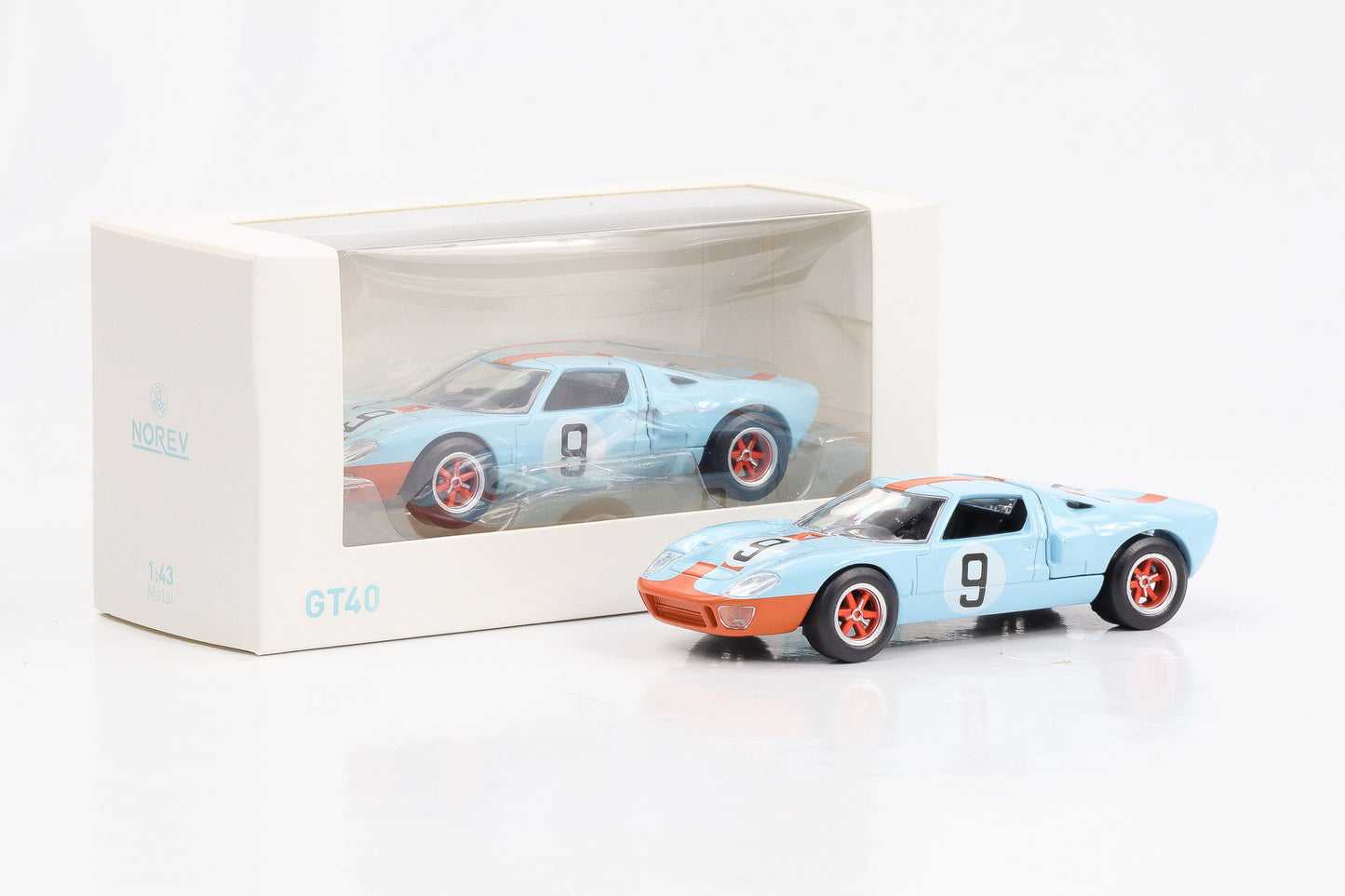 Ford GT40 24H Le Mans #9 1966 hellblau Norev Jet Car 270567