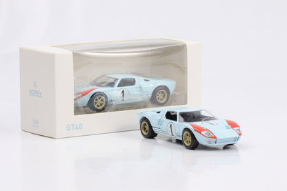 Ford GT40 24H Le Mans #1 1966 hellblau Norev Jet Car 270568