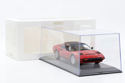1:18 Norev Ferrari 308 GTS Movie Magnum rot Targadach 1982 + Vitrine