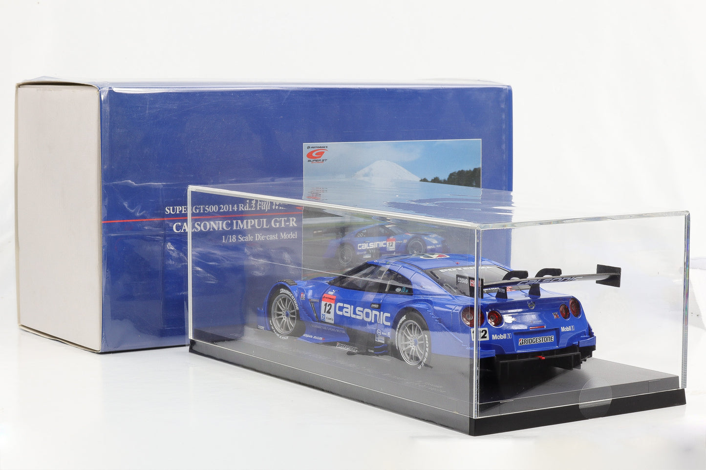 1:18 Ebbro Calsonic Nissan GT-R Super GT500 2014 #12 Rd. 2 Fuji Winner Yasuda Poliveira